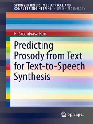 cover image of Predicting Prosody from Text for Text-to-Speech Synthesis